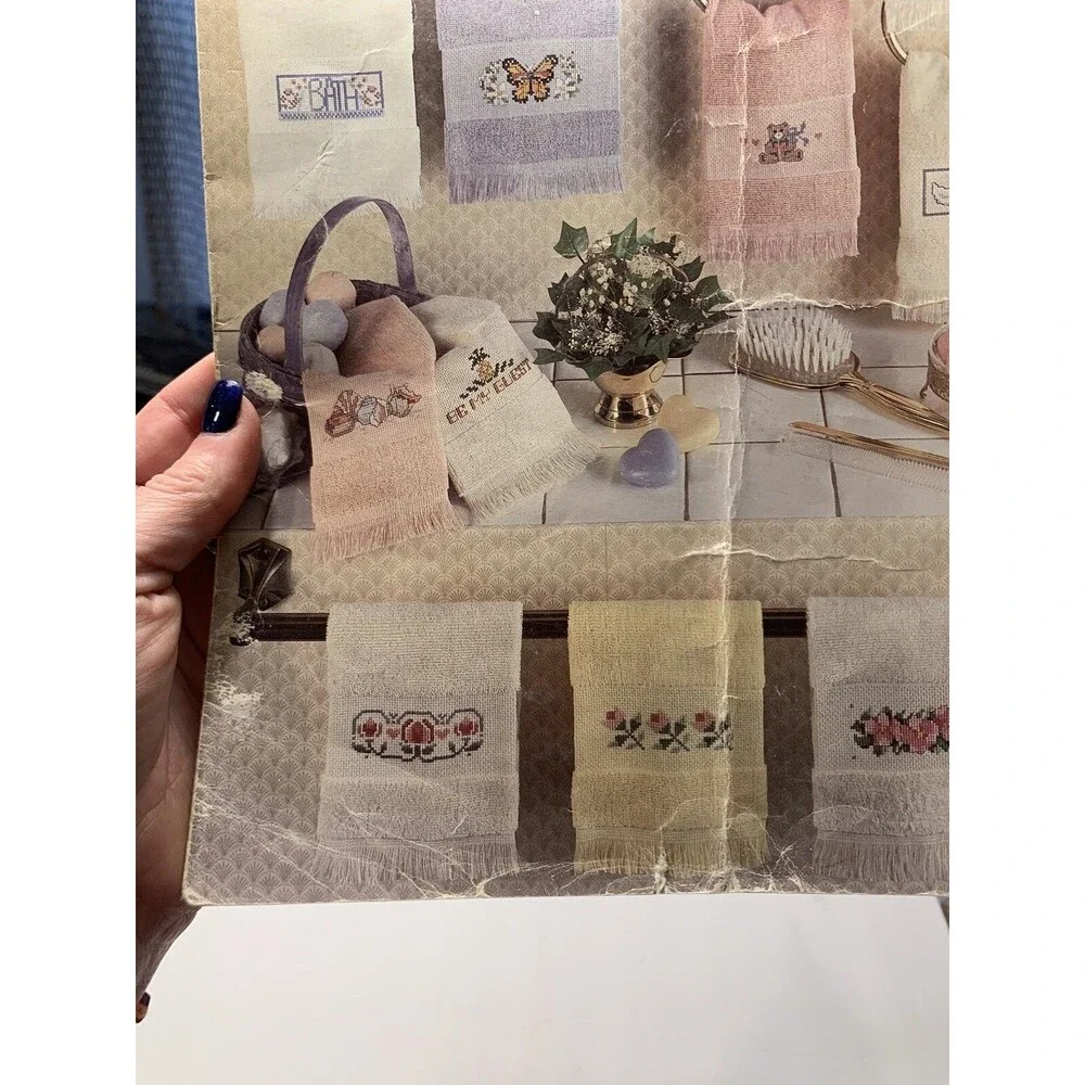 Just Fingertips 10 borders for the bath Counted Cross-Stitch Patterns~ booklet